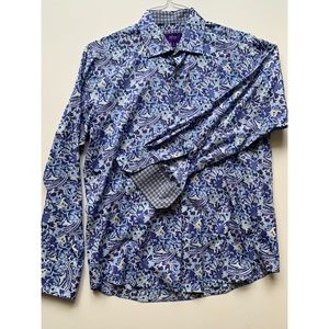 TALLIA Patterned Collared Dress Shirt
